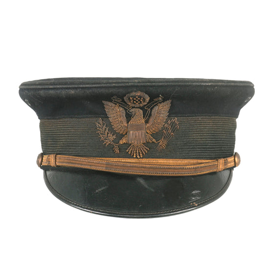 Original U.S. Philippine-American War Era US Army Officer’s M1902 Visor Cap With Direct Embroidered Bullion Insignia by The M.C. Lilley & Co - Size 7 ¼ Original Items