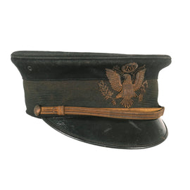 Original U.S. Philippine-American War Era US Army Officer’s M1902 Visor Cap With Direct Embroidered Bullion Insignia by The M.C. Lilley & Co - Size 7 ¼