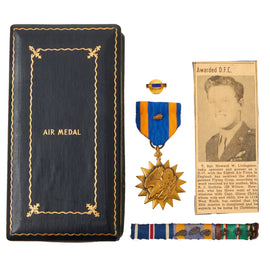 Original U.S. WWII Air Medal Set With Case Attributed to Navigator / Gunner T/Sgt Howard W. Livingston, 861st Bombardment Squadron, 493rd Bombardment Group (Heavy)