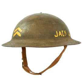 Original U.S. WWII Named and Personalized M1917A1 Kelly Helmet with Textured Paint - Complete