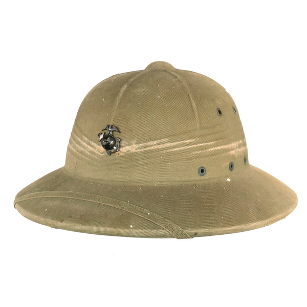 Original U.S. WWII USMC Pressed Fiber Sun Helmet by International