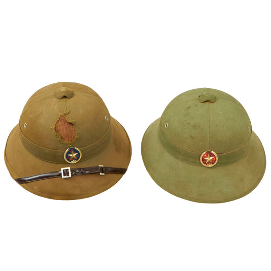 Original North Vietnamese Army (NVA) Pith Helmet Lot - Late War, 1970s Construction Original Items