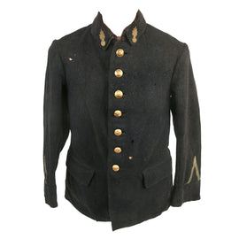 Original French WWI Rare First Model Colonial Troops (Tiraullieurs) Dark Blue Tunic - Only Worn For 1 Year