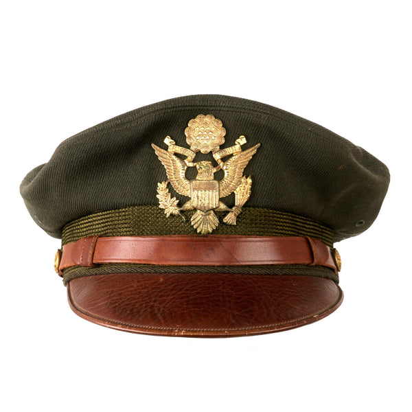 Original U.S. WWII USAAF Named Officer's Crush Visor Cap with