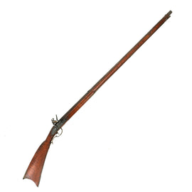 Original U.S. Pennsylvania Flintlock Long Rifle with Full Length Flame Figured Stock - Circa 1830