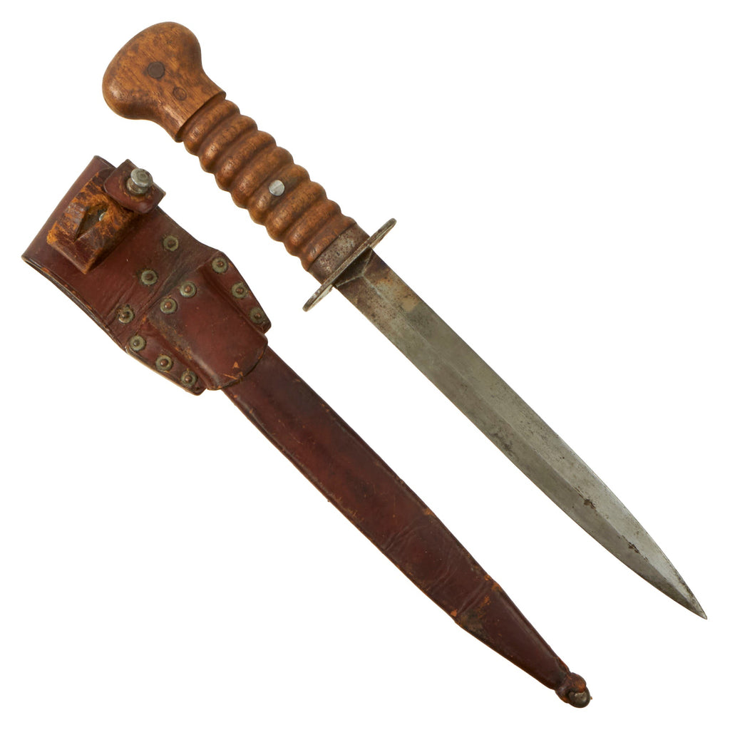 Original Dutch WWI M-1915 Stormdolk Commando Knife With Scabbard Original Items