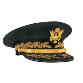 Original U.S. WWII Korean War Brigadier General Allen Douglas Hulse Blue Peaked Visor Cap