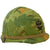 Original U.S. Vietnam War M1 Helmet with Early 1964 Dated Camouflage Cover and Liner - Master Jump Wings and Colonel Insignia Are Vietnamese Direct Embroidered Original Items