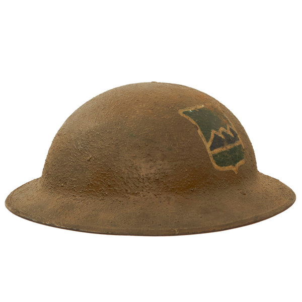 Original U.S. WWI 80th Division Painted M1917 Helmet - Complete