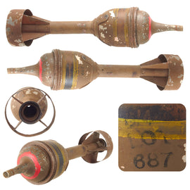 Original WWII British Inert PIAT Anti-Tank Bomb Launcher Round - Dated May 1944