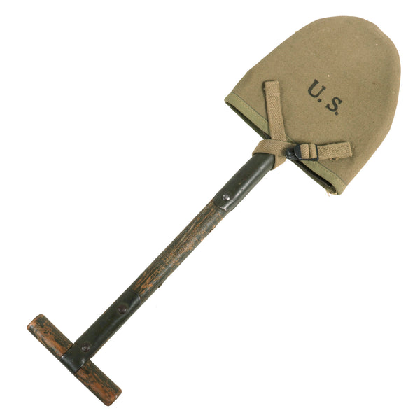 木製 T字型 杵 U.S. WWII M1943 Entrenching Tool Shovel Canvas Cover Carrier