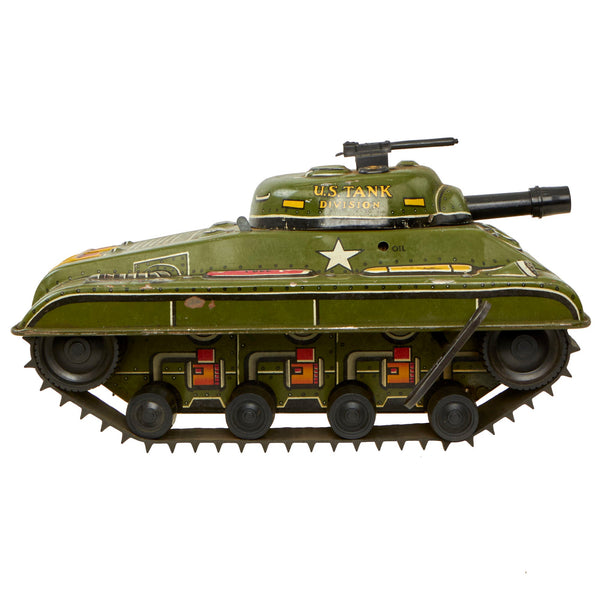 Original U.S. 1950s 1960s Marx Tin Lithographed Toy Tank