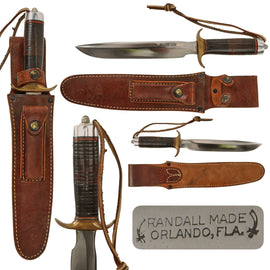 Original U.S. WWII Randall Model 1 “Orlando” Fighting Knife with Original Sheath - From Collection of American Edged Weapon Museum