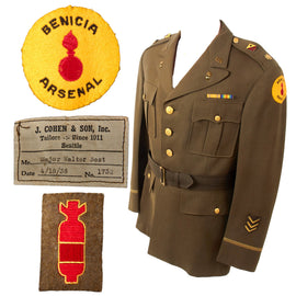 Original U.S. WWII EOD Benicia Arsenal Ordnance Officer’s Uniform Jacket with Rare SSI - Major Walter Best