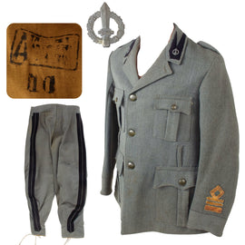 Original Italian WWII Repubblica Sociale Italiana RSI German Puppet State Tenente Colonnello Uniform Jacket & Trousers