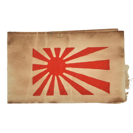 Original Japanese WWII Painted "Kamikaze" Hachimaki Headband with Rising Sun Flag