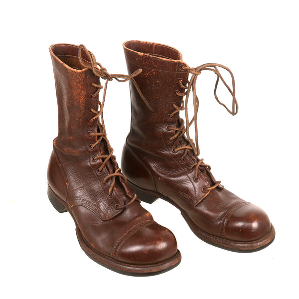 Original U.S. WWII Service Used Airborne Paratrooper Brown Leather