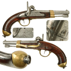 Original U.S. Civil War Era French Navy Modèle 1822T bis Percussion Converted Pistol