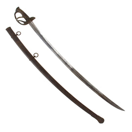 Original U.S. Civil War French-Imported Officer’s Model 1860 Light Cavalry Saber with Steel Scabbard by Coulaux & Cie of Klingenthal