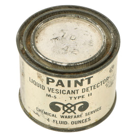 Original U.S. WWII Chemical Warfare Service M-5 Type II Vesicant Detector Paint Can