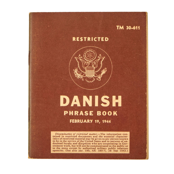 Original U.S. WWII Foreign Language Phrase Book Lot - Swedish