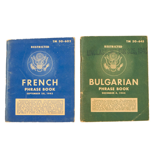 Original U.S. WWII Foreign Language Phrase Book Lot - Burmese