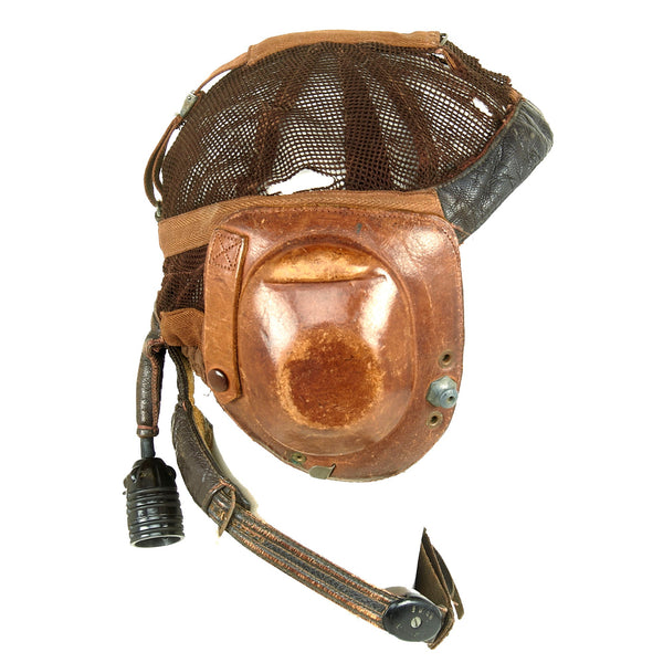 Original German WWII Luftwaffe LKpN101 Netzkopfhaube Summer Flying
