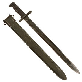 Original U.S. WWII 16” Model 1905 (M1942) M1 Garand Bayonet by Union Fork & Hoe Dated 1942 with Original M3 Scabbard