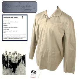 Original U.S. Vietnam War Prisoner of War Grouping with Operation Homecoming North Vietnamese-Issued Jacket, Luggage Tag, and Research - Major Bobby Ray Bagley, 432nd Tactical Reconnaissance Wing
