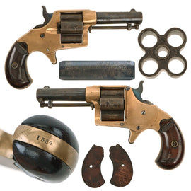 Original U.S. Colt Brass Frame "Cloverleaf" House Model .41 Rimfire Revolver made in 1871 - Serial 1584