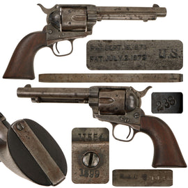 Original U.S. Colt Single Action Army .45cal. Artillery Model Revolver Built on 1874 Production Serial No. 11554 Frame with U.S. Surcharge and Ainsworth-Inspected Trigger Guard