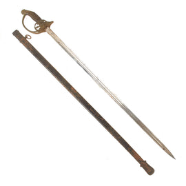 Original Imperial German WWI Model 1889 Prussian Infantry Officer Sword with Scabbard