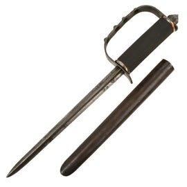 Original U.S. WWII First Pattern OSS Drop Knife with Scabbard made from Springfield Trapdoor Bayonet