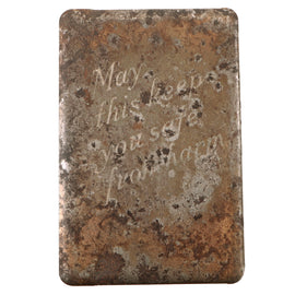 Original U.S. WWII Named “May This Keep You From Harm” New Testament Heart-Shield Breast Pocket Bible