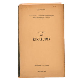 Original U.S. WWII HQ U.S. Army Forces Central Pacific Restricted Invasion Plans for Kikai Jima IJN Air Force Base - Dated February 1st, 1945