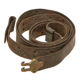 Original U.S. M1887 Springfield Trapdoor or Krag Rifle Leather Sling with Keeper by Rock Island Arsenal