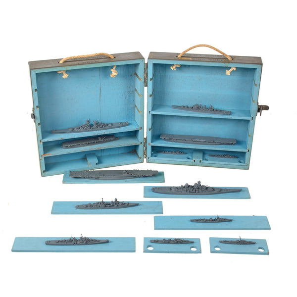 Original WWII U.S. Navy Miniature Teacher Models of German Fleet