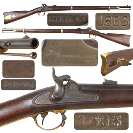 Original U.S. Civil War Remington Contract Model 1863 “Zouave” Percussion Rifle with Excellent Bore and Inspection Cartouches, Dated 1863