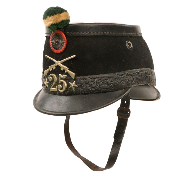 Original Swiss WWI Shako Helmet Marked to the 25th Infantry