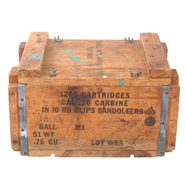 Original U.S. WWII M1 Carbine Cal .30 Ammunition Crate - Stenciled Markings