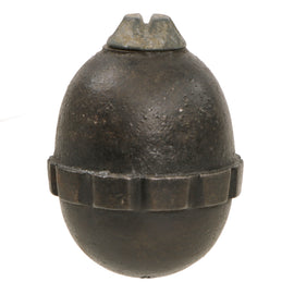 Original German WWI Model 1917 n/A Inert Egg Hand Fragmentation Grenade With Transit Plug & Great Body Markings - Eierhandgranate
