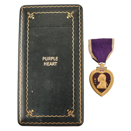 Original U.S. WWII Numbered Purple Heart Medal in Original Presentation Case - #256985