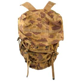 Original U.S. WWII M1943 Camouflage Jungle Pack by Luce Manufacturing Co. - Dated 1943