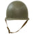 Original U.S. WWII 1943 M1 McCord Front Seam Fixed Bale Helmet with Camouflage Painted Firestone Liner Original Items