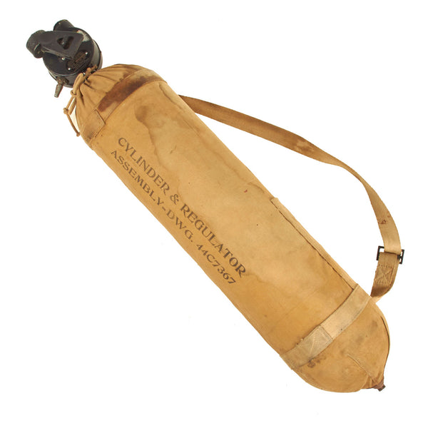 Original U.S. WWII Army Air Force D-2 Breathing Oxygen Bottle With