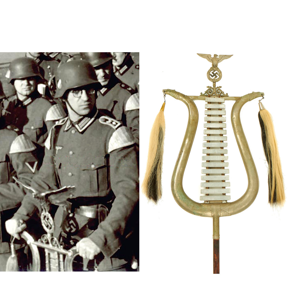 Original German WWII NSDAP Vertical Bell Lyre Glockenspiel Original Items