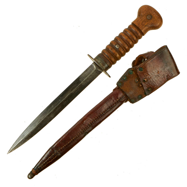 Original Dutch WWI M-1915 Stormdolk Commando Knife With Scabbard