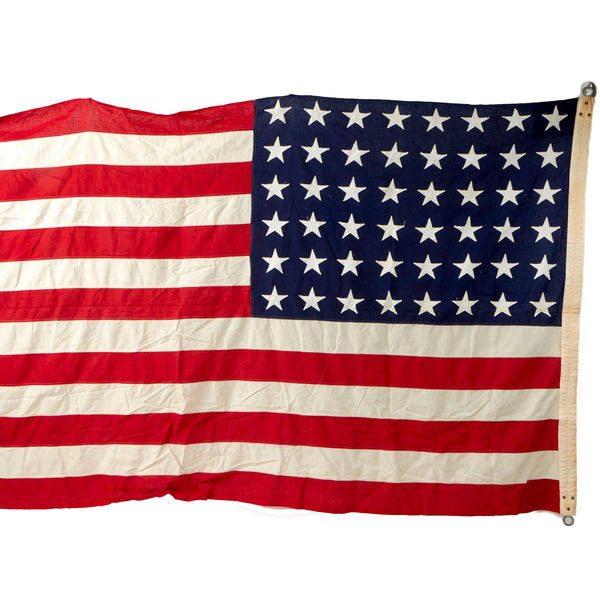 Original U.S. WWII 48 Star Flag with Steel Eyelets - 56 x 112