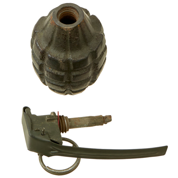 Original U.S. WWII Inert MkII Pineapple Grenade with Repainted