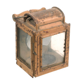 Original German WWII Tan Painted Wehrmacht Trench Lantern by Assmann-Werke Assmann & Weikert